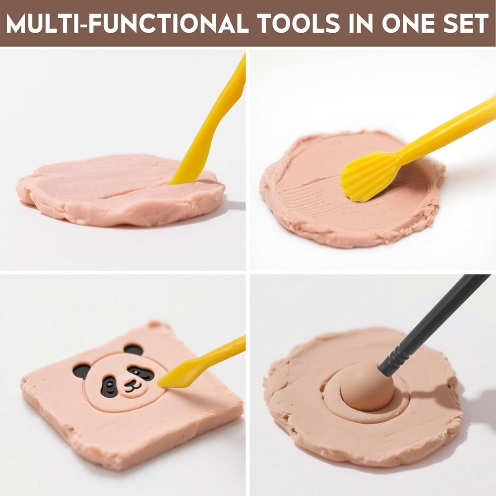 18pcs DIY Plastic Pottery Tool Kit for Polymer Clay Tools