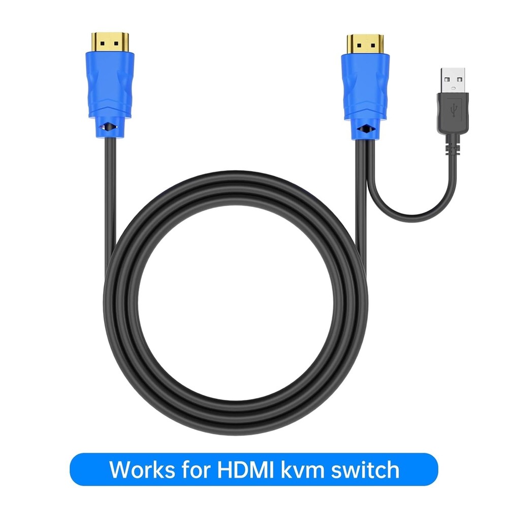 KVM Cable 10ft 2 Pack USB HDMI KVM Cable for HDMI KVM Switch 3 Pack
