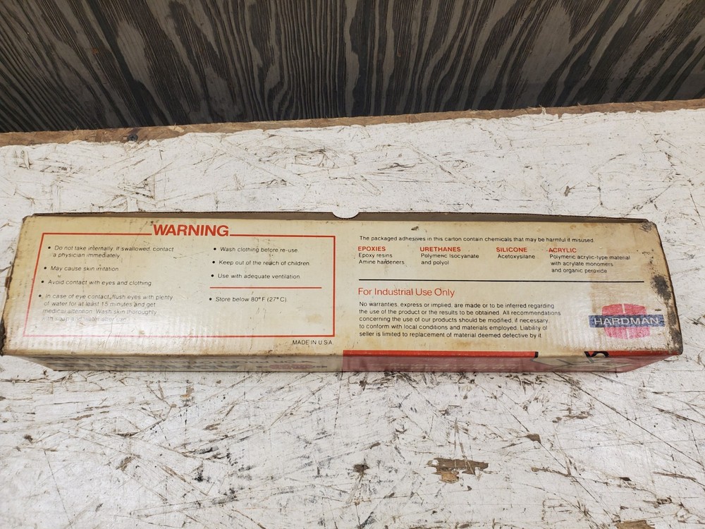 NOS 1990 Hardman Red Extra Fast Setting Epoxy Adhesive 100 Pack Red Description