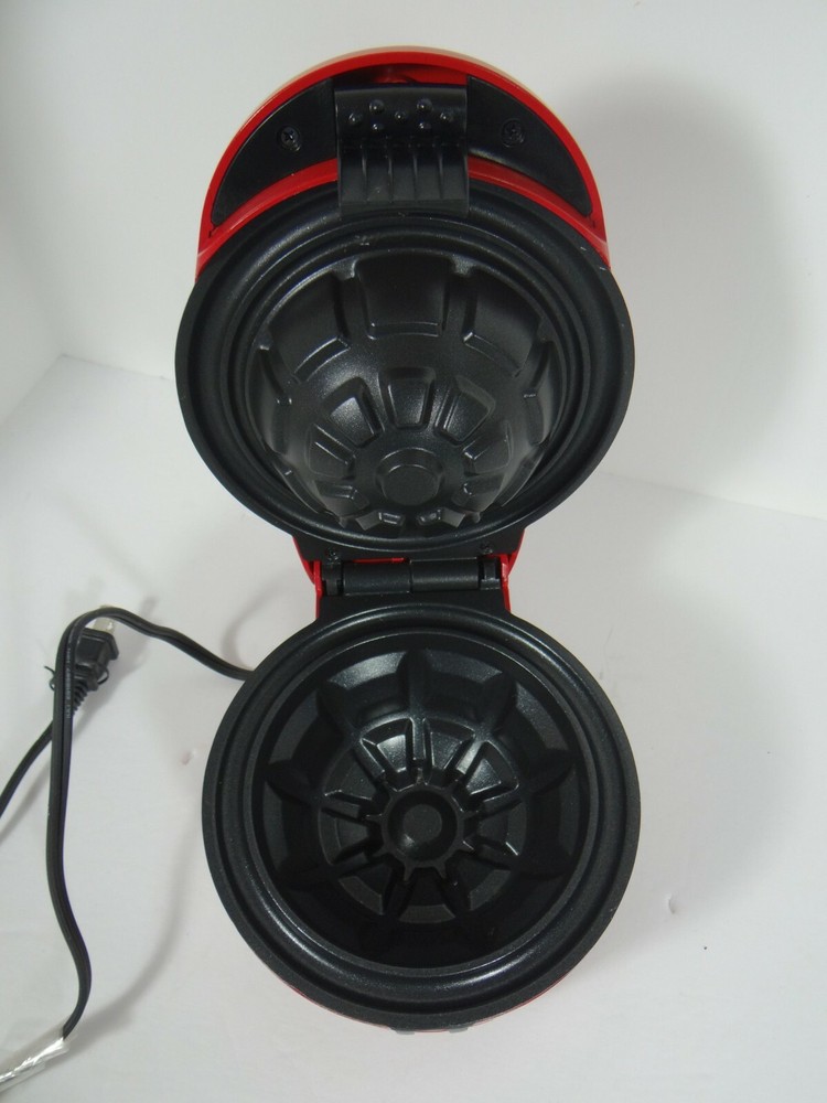 Dash Deluxe Waffle Bowl Maker Red 750W Tested Electric Red