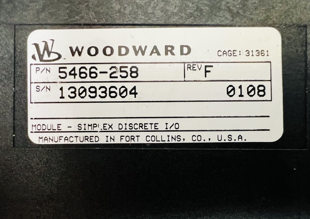 Woodward 5466-258 Discrete I/O Module