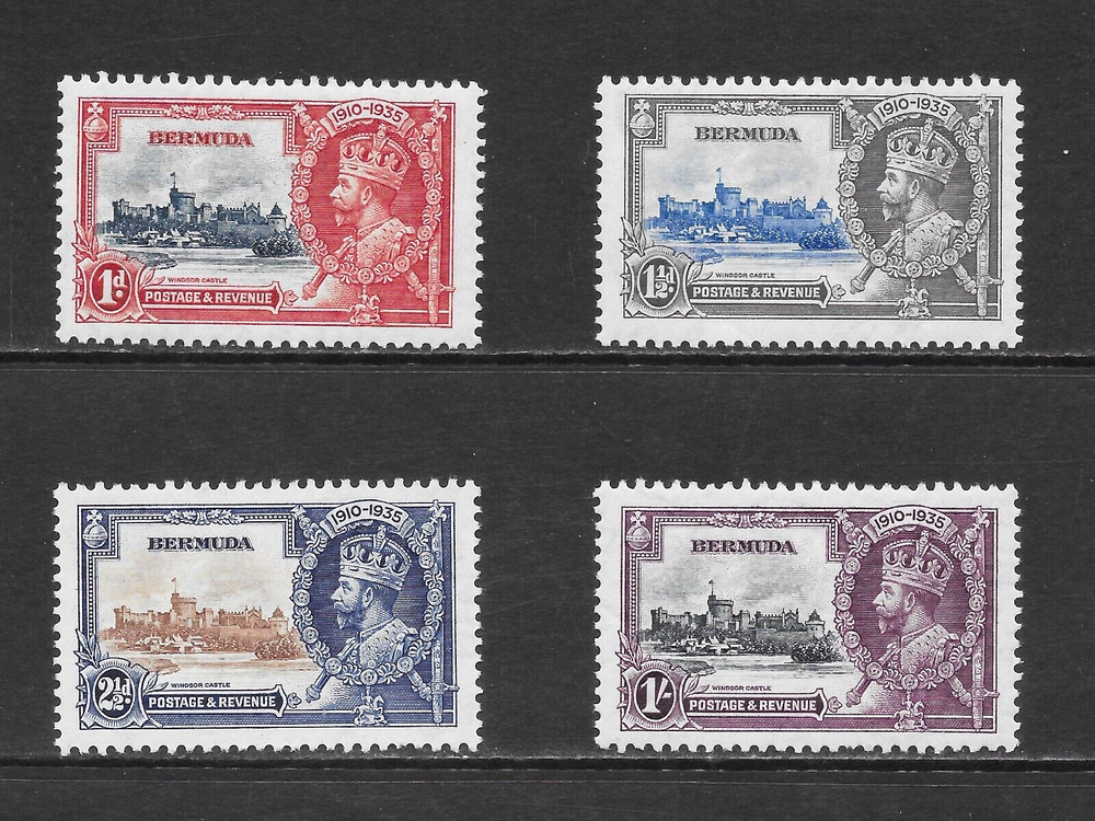 BERMUDA SCOTT 100 - 103 MNH VF SET - 1935 SILVER JUBILEE ISSUE (A)