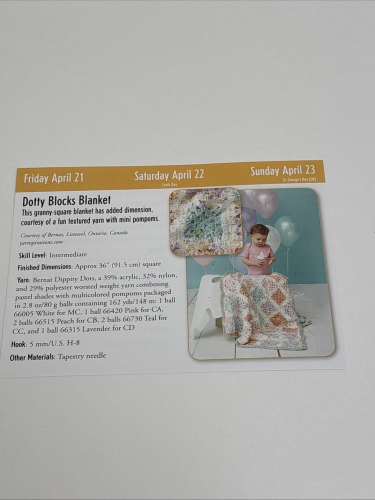 Dotty Blocks Blanket Crochet Pattern Card Page