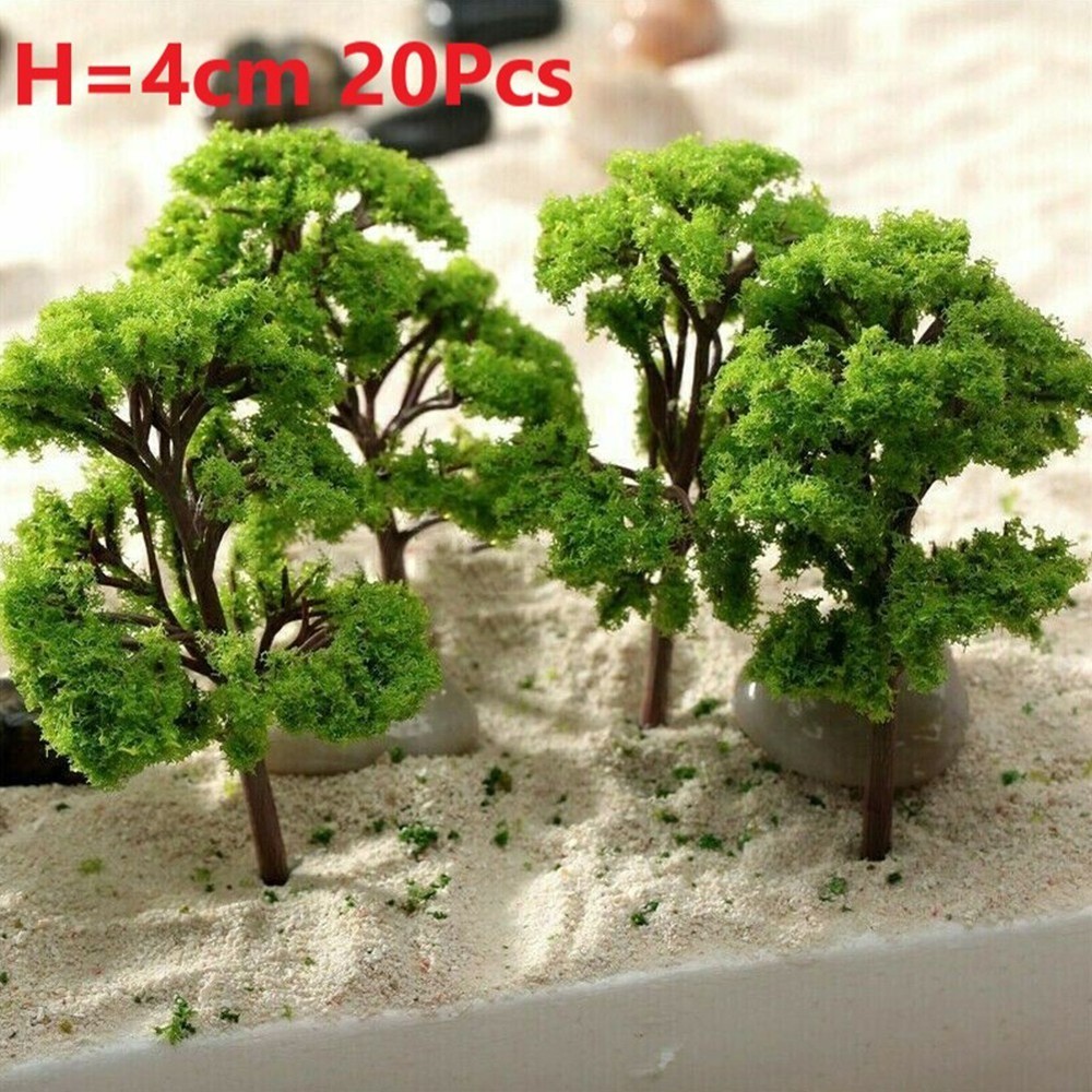 Model Tree Park Scenery Pure Handmade Scale Tree Train Railroad About 4CM