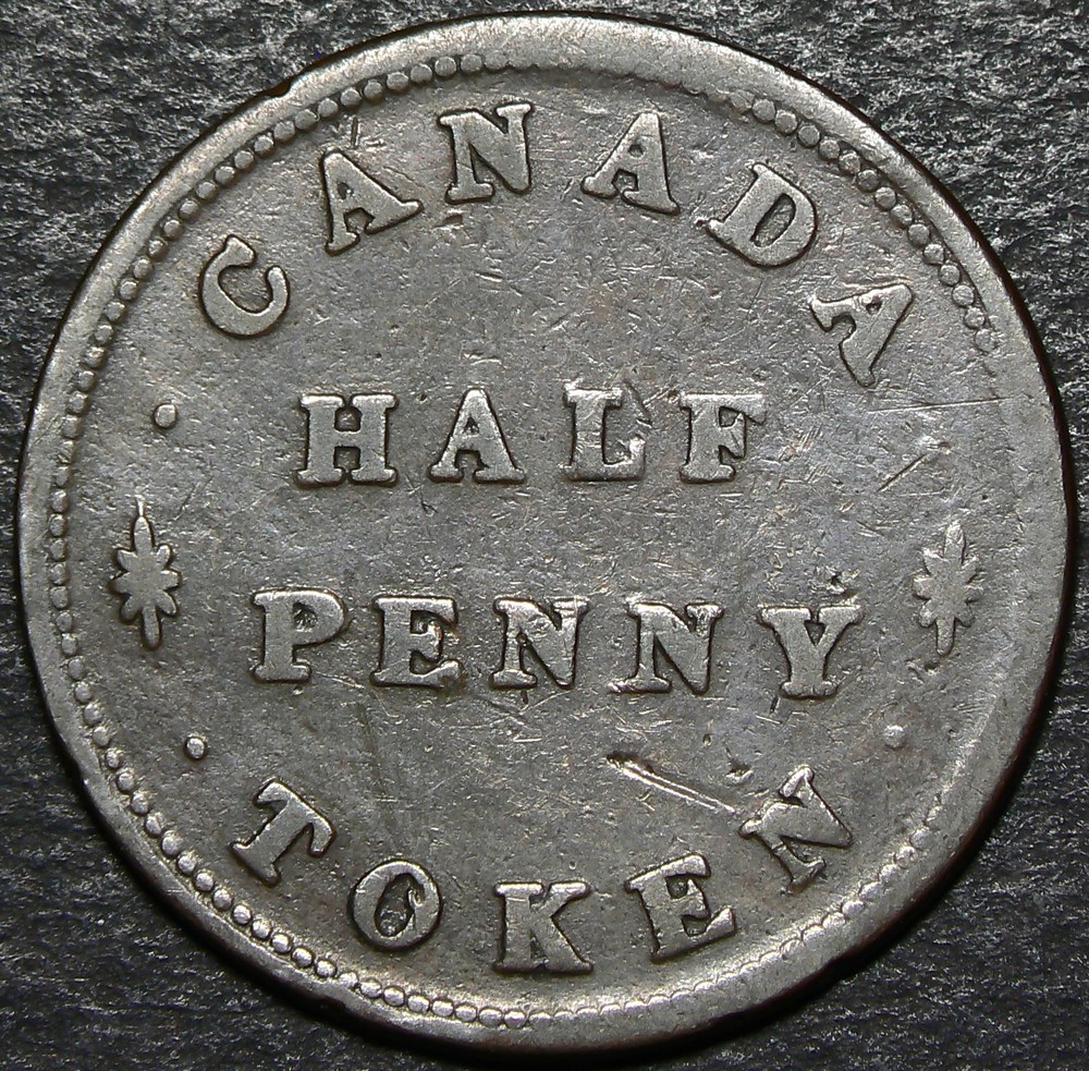 LC-14B Public Accommodation Lower Canada Half Penny Token #23763