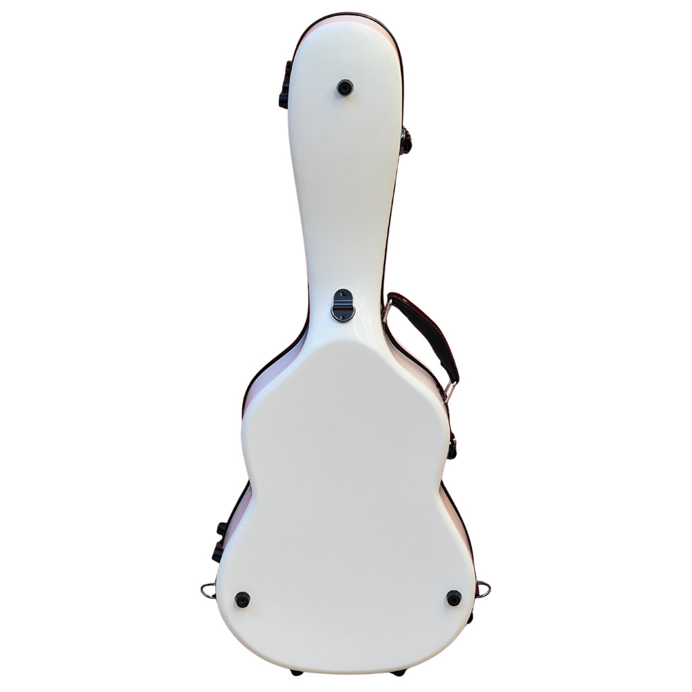 1/2 Size Classical Guitar Case Hard Shell Fiberglass White