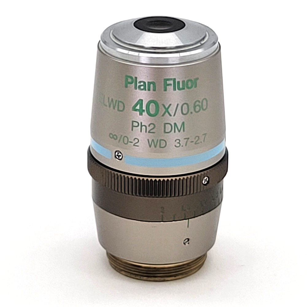 Nikon Microscope Objective Plan Fluor ELWD 40x Ph2 with Correction Collar