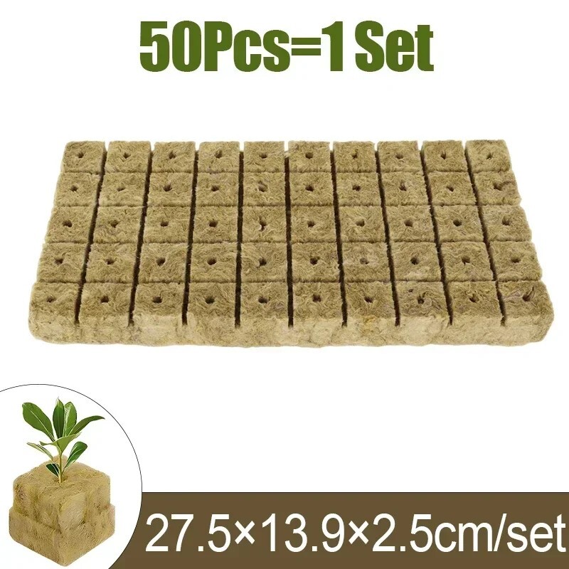 600pcs Rockwool Hydroponic Grow Media Cubes - Seedling Blocks