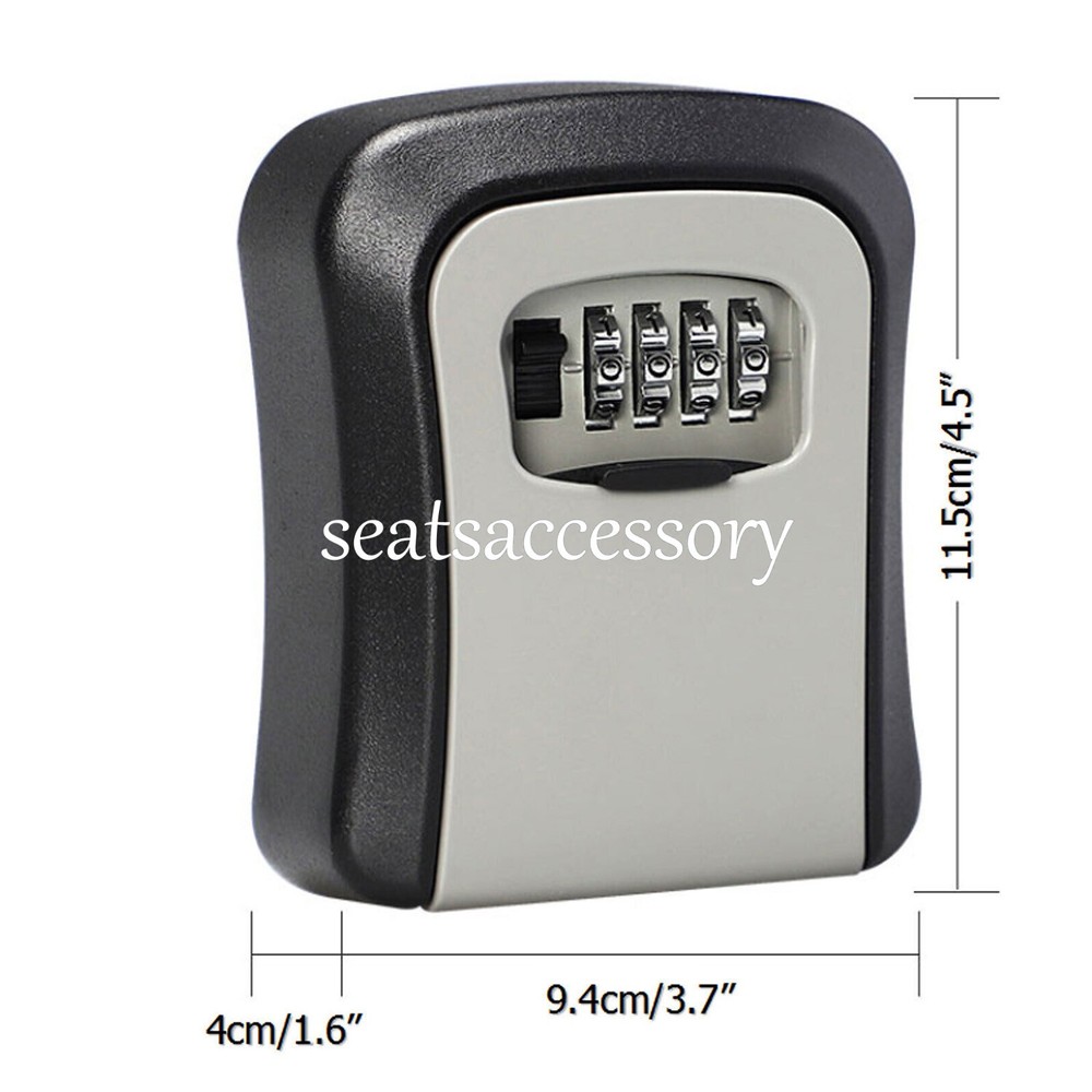 4 Digit Key Safe Lock Box Combination Wall Mount Security Storage Case Organizer