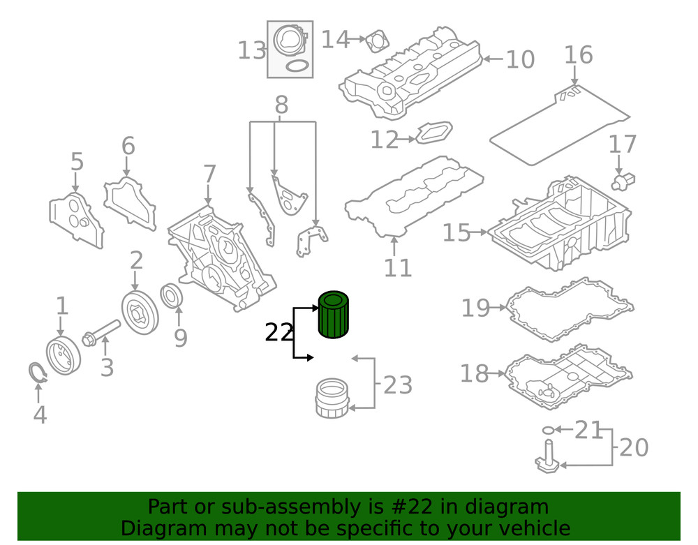 Genuine BMW Engine Oil Filter Element 11-42-7-583-220