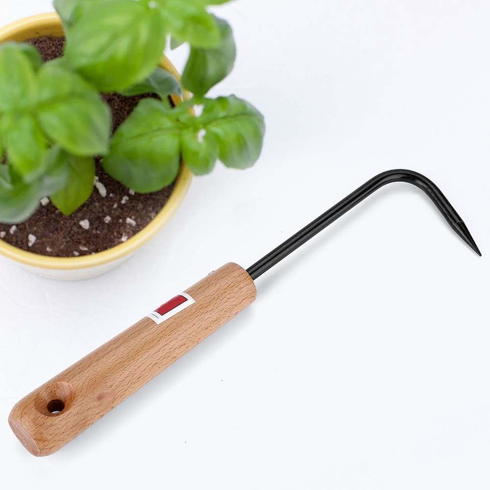 Root Hook Loosening Tool, Crack Weeder Tool with Wooden Handle, Bonsai Tools ...