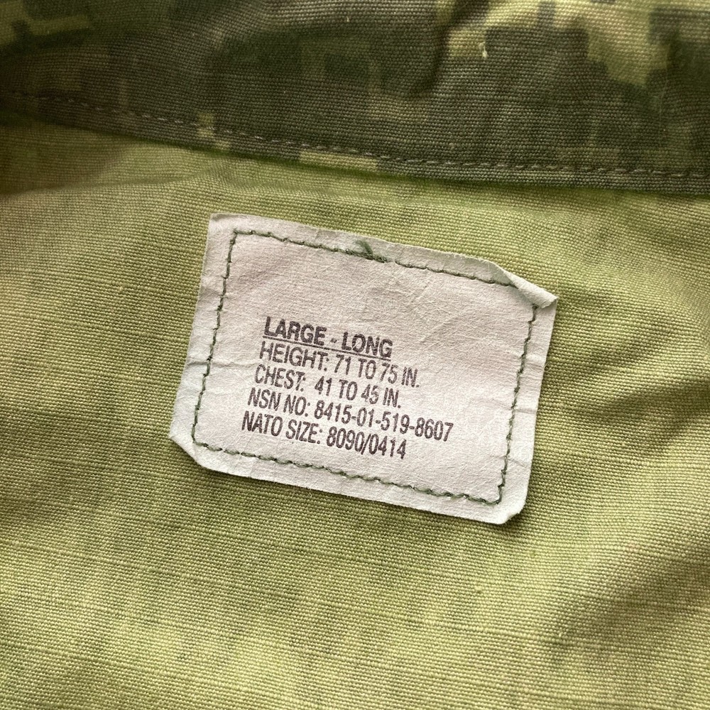 Army Combat Uniform Digital Camo Coat Large Long Ripstop Blend Wind Resistant