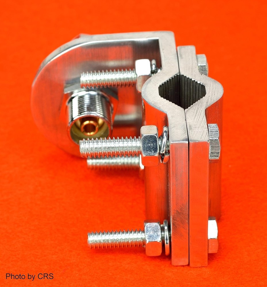 Versatile Double Groove CB Antenna Mount with SO239 Stud - Easy Installation