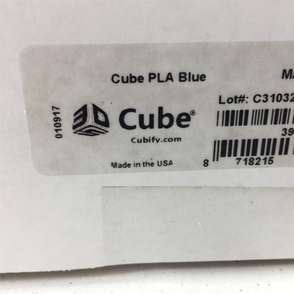 Cube PLA Blue Filament Cartridge 391144