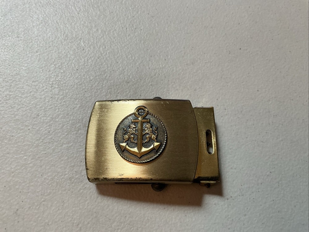 Vintage  Merit USA Solid Brass Navy Belt Buckle