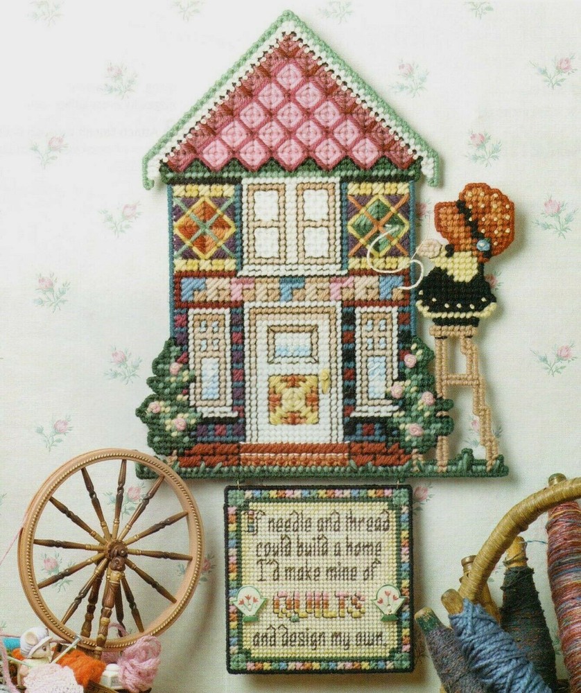 QUILTED HOME WALL HANGING HOME DECOR PLASTIC CANVAS PATTERN INSTRUCTIONS