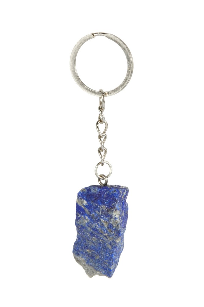 Raw Lapis Lazuli Stone Keychain by New Moon Beginnings