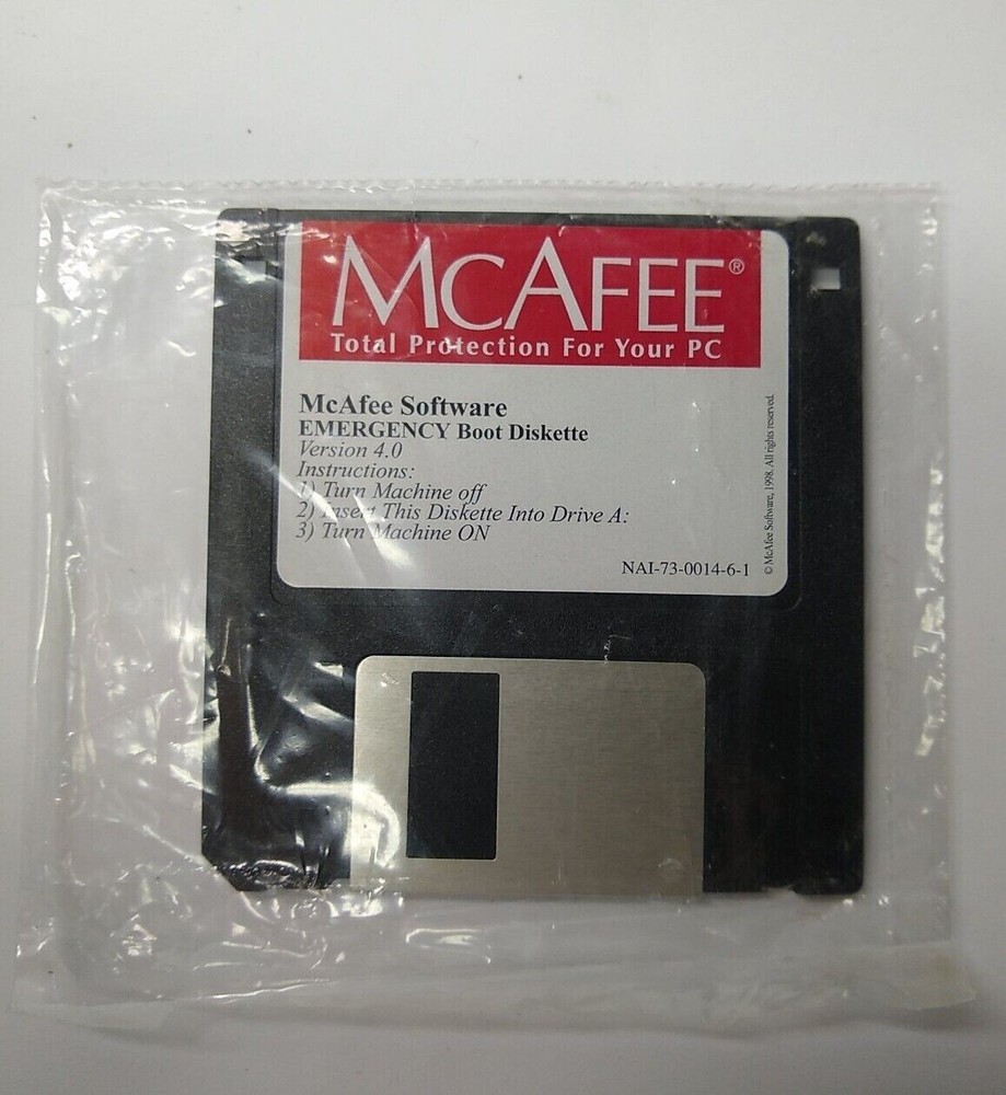 McAfee Emergency Boot Diskette  Version 4.0 Sealed