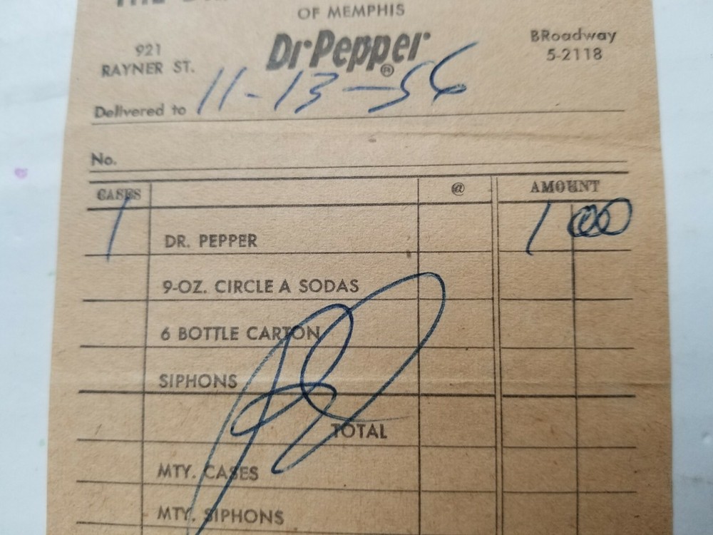 DR. PEPPER BOTTLING CO. RECEIPTS. 1956. (2) RECEIPTS.
