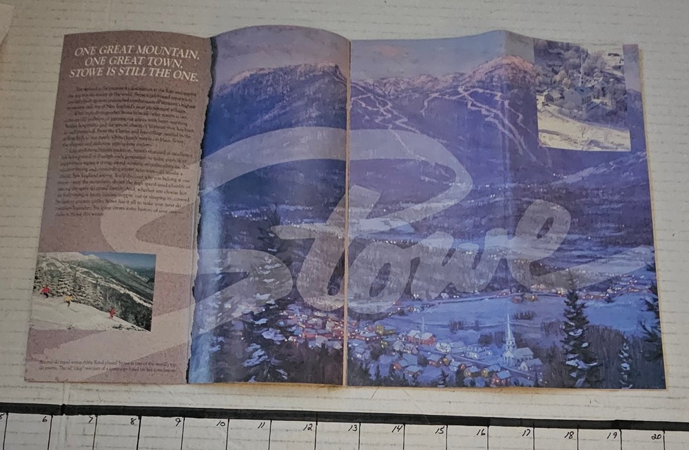 1987/88 STOWE SKI AREA 20P BROCHURE. MINT