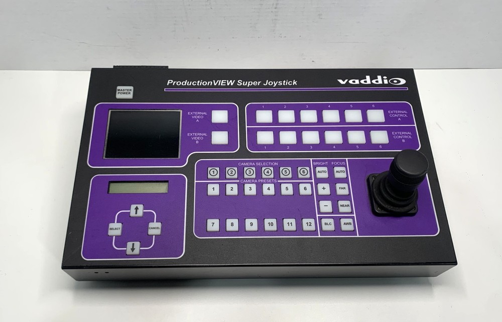 Vaddio ProductionView Super Joystick Camera Controller Power Tested