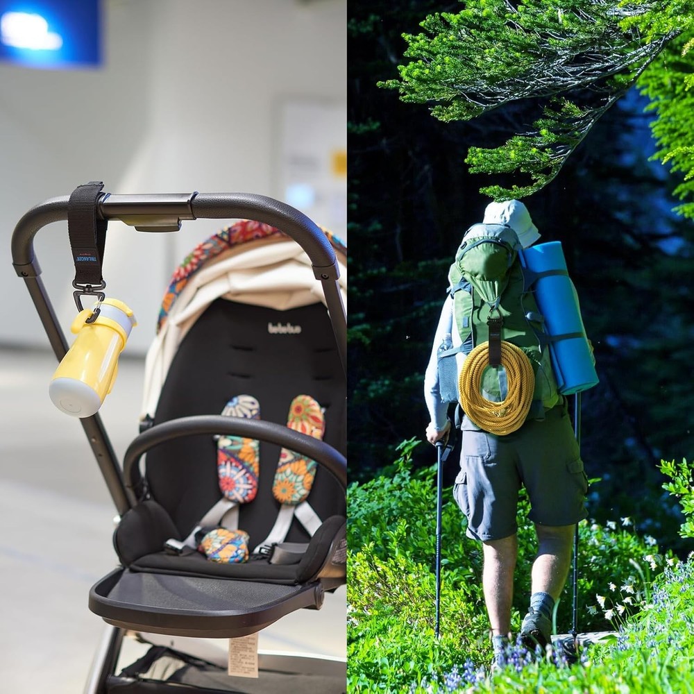 Hook-and-Loop Storage Straps with Triangular Buckle to Hang on Walls for Garage