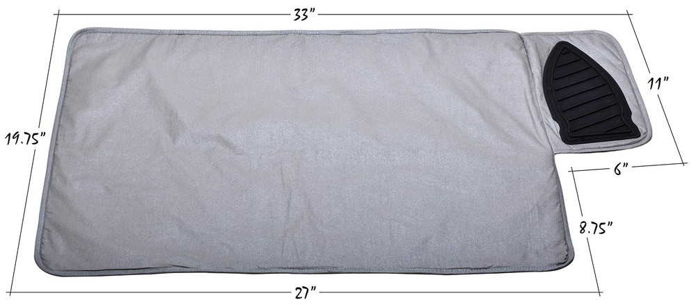 Portable Ironing Mat Easily Change Any Flat Surface Into An Ironing Board. Featu