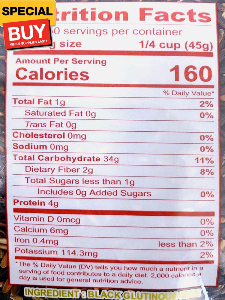 Rice (Black Glutinous Rice, 5 lbs)