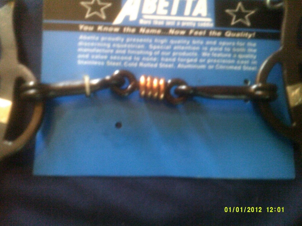 Bit Abetta 3 piece with Copper Twisted Dog Bone Mouth 5 1/4"