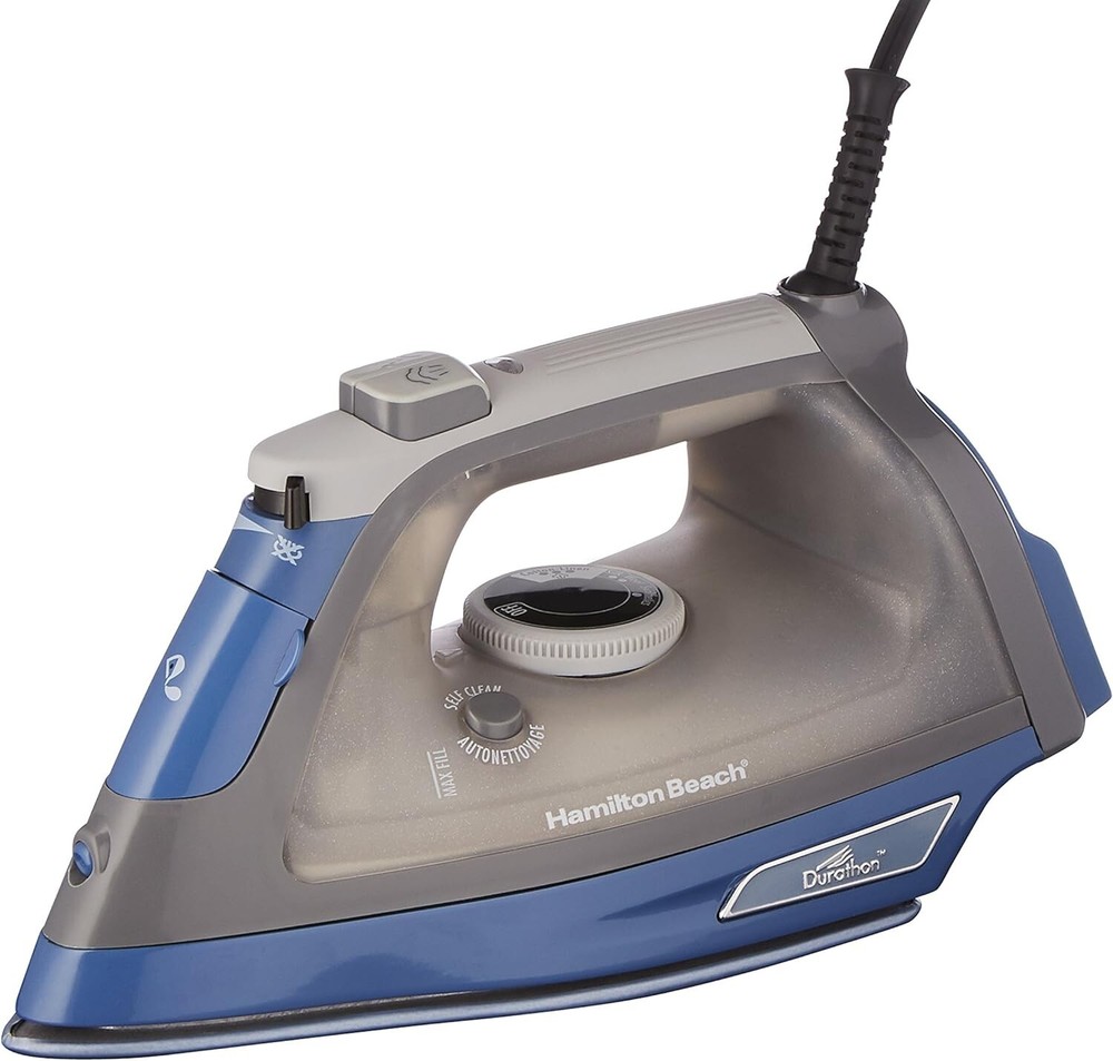 Hamilton Beach Steam Iron & Vertical Steamer for Clothes with Scratch-Resistant