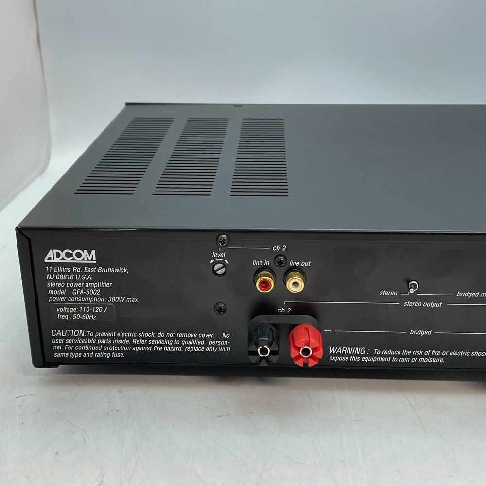 ADCOM GFA 5002 Power Amplifier 50WPC TESTED WORKING