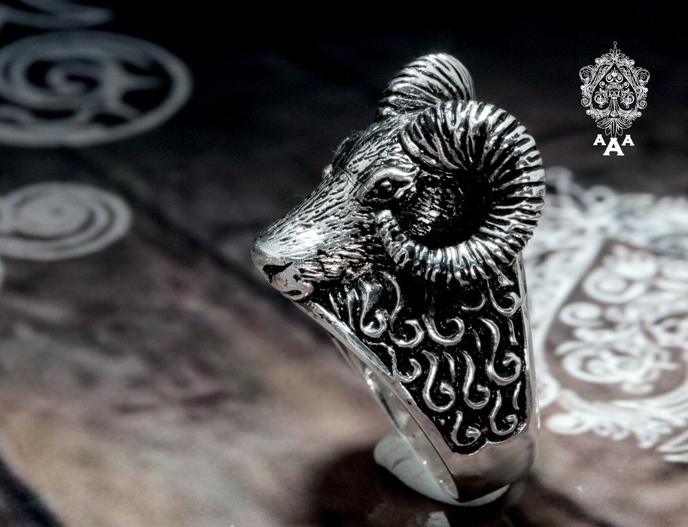 Ram Ring Ram's Head Ring Silver Ram Ring Viking Ram Jewelry 925 Silver