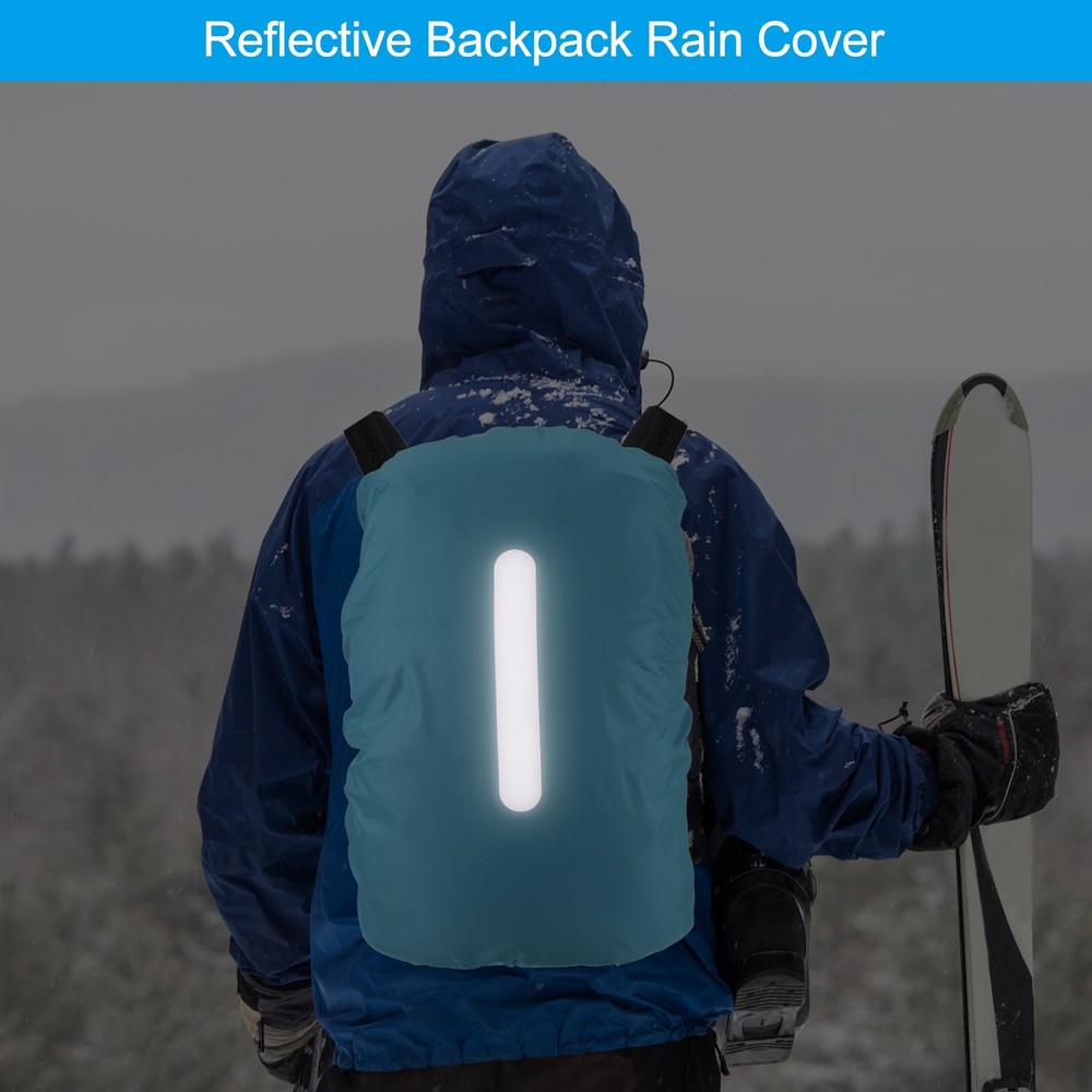 30-40L Waterproof Backpack Rain Cover with Vertical Strap S Light Blue