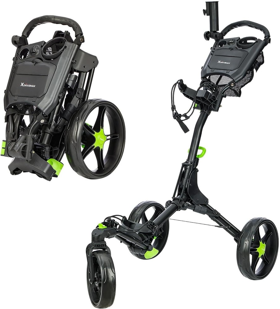 Lightweight Folding Golf Push Pull Cart, Professional Manual Walking Golf Tro...