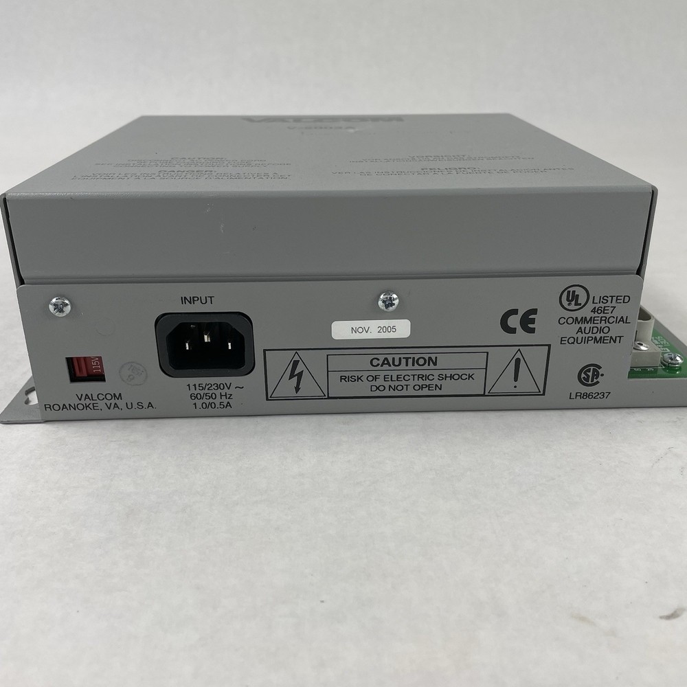 Valcom Model V-2003A 3 Zone Page Control Untested Parts or Repair