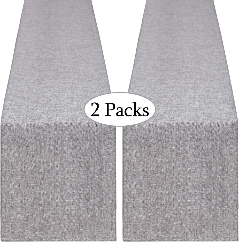 Burlap Table Runner Gray Wedding Table Runners Roll Jute Fabric for Boho Crafts