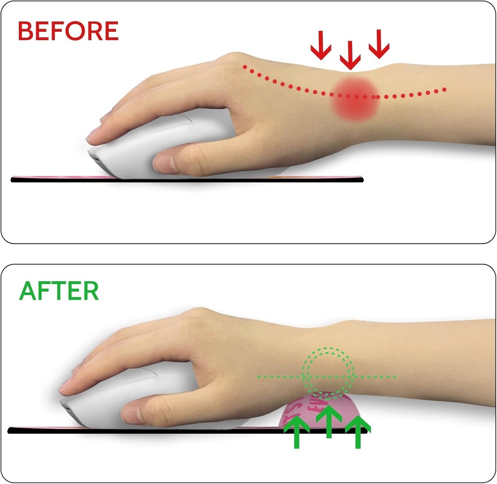 Funny Cute Mouse Pad with Wrist Rest, Dumpster on Medium, 0