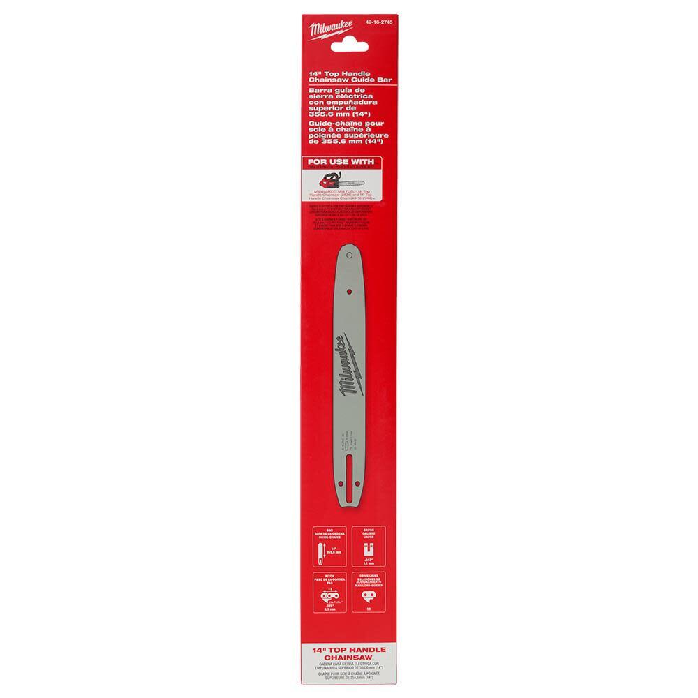 Milwaukee 14Inch Top Handle Chainsaw Guide Bar