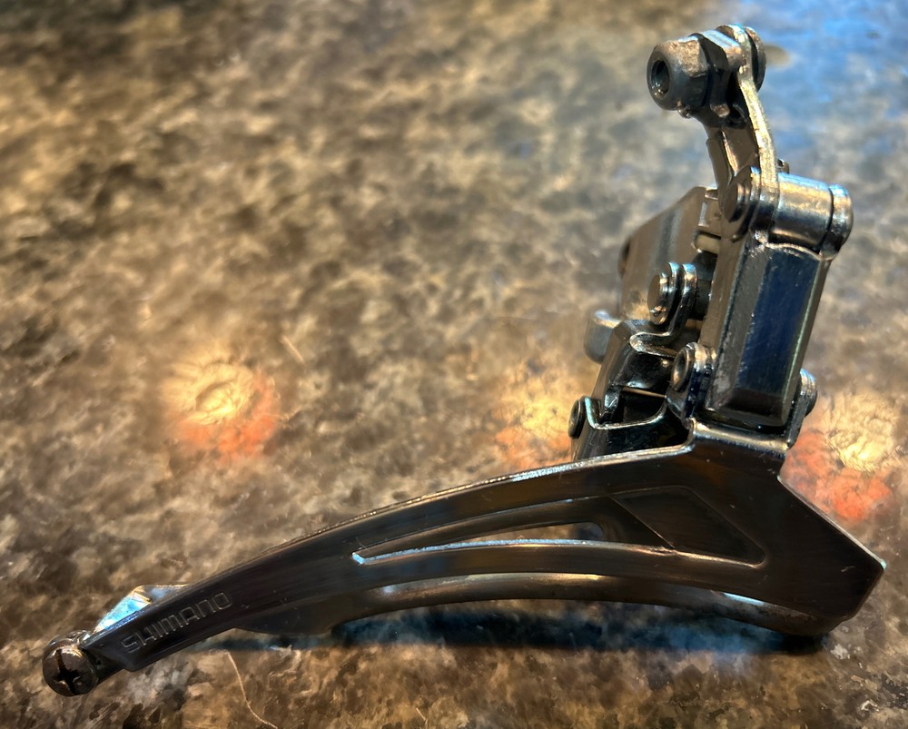 VINTAGE SHIMANO FD-Z204 BOTTOM PULL FRONT DERAILLEUR 28.6 CLAMP ON