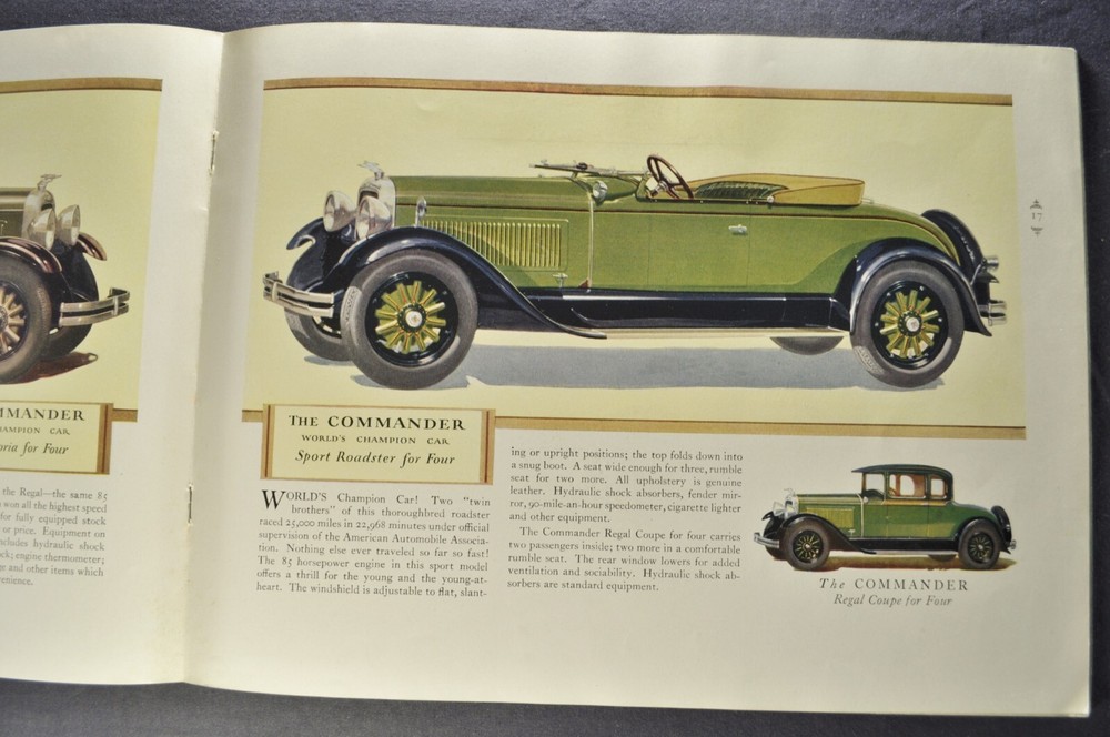 1928 Studebaker Catalog Commander Dictator President 8 Nice Original Late 28