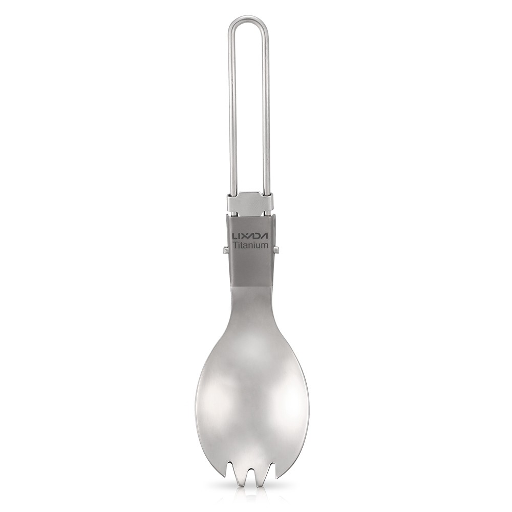Half Polished Folding Spork Lightweight Dinner D0S0