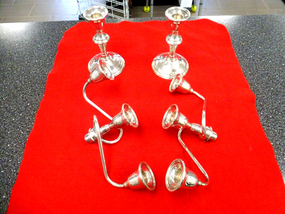 International Sterling Silver Candle Holders
