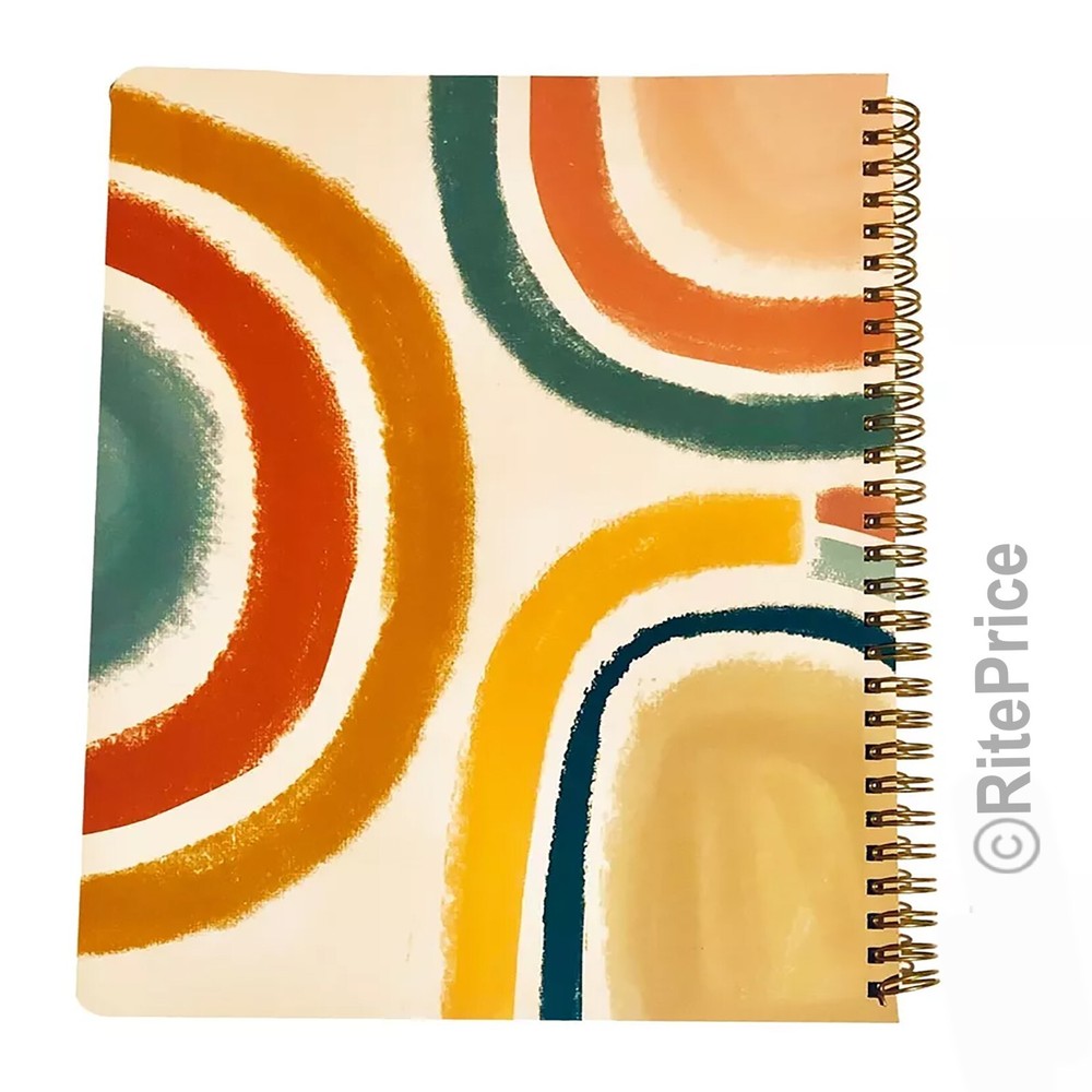 Molly & Rex Spiral Notebook,Abstract Pattern, College Ruled with Folder (3 Pack)