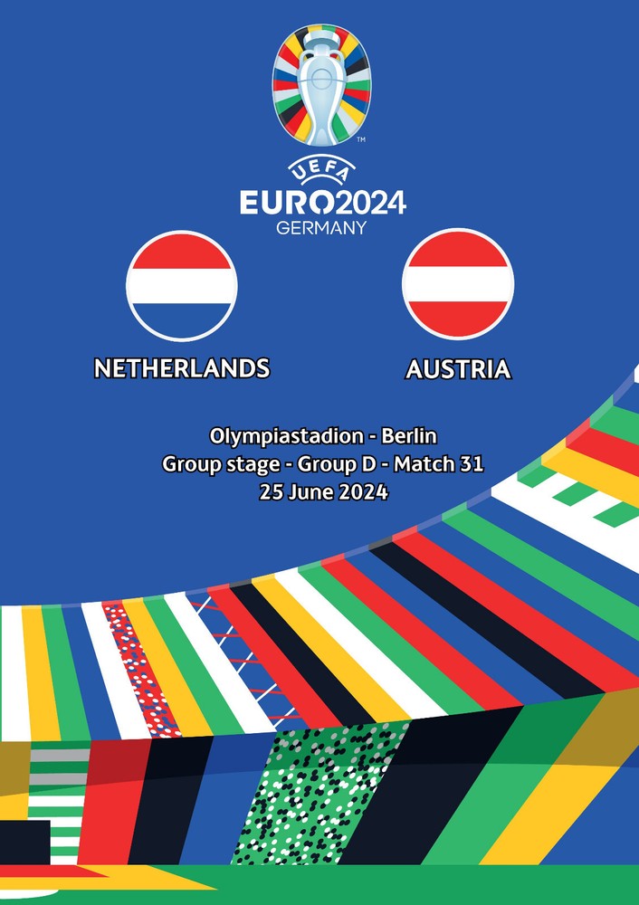 Program EURO 2024 Football Netherlands - Austria