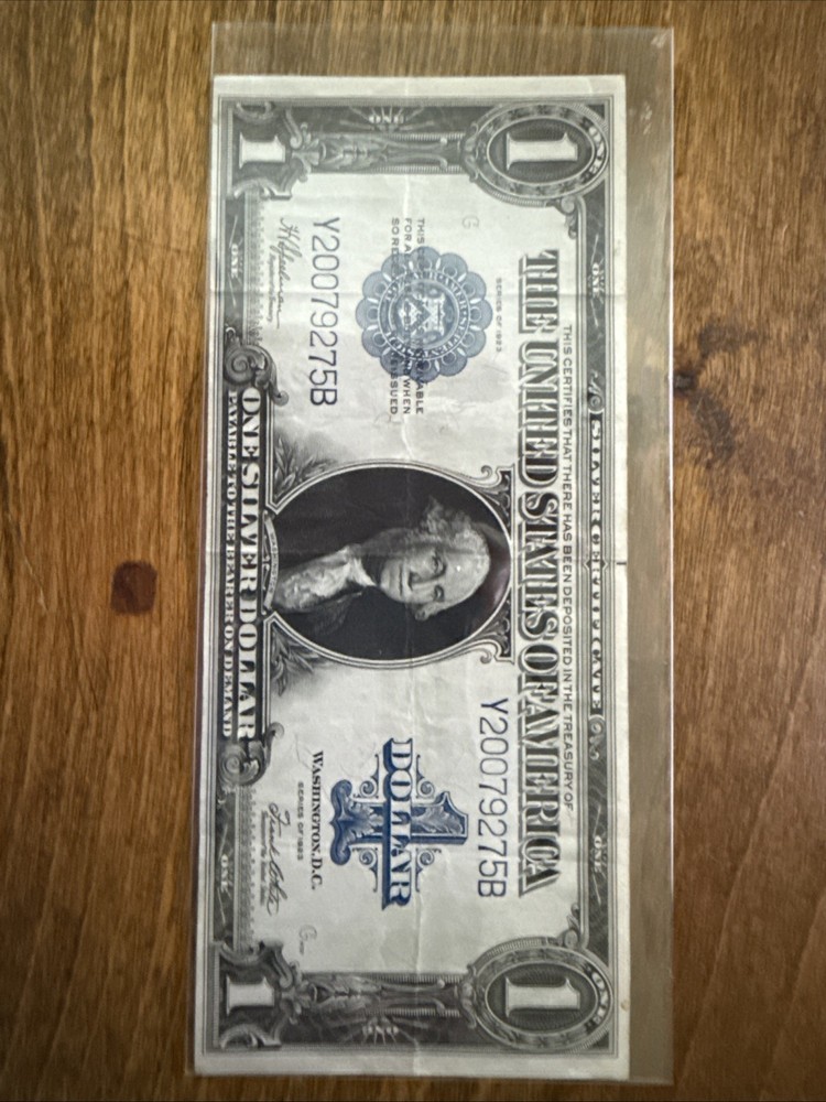 1923 $1 Silver Certificate “ Horse Blanket” Note Blue Seal