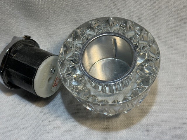 Vintage Ronson Varaflame Crystal Table Lighter W Germany