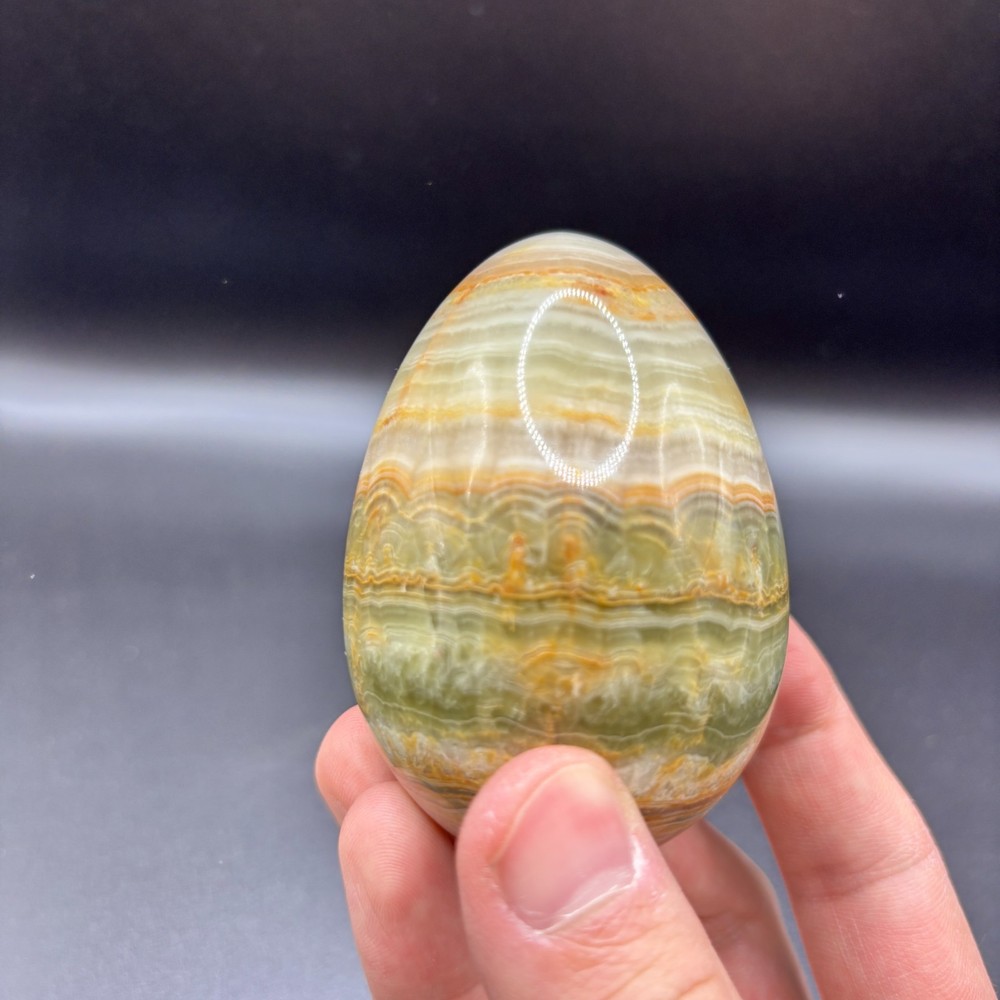 Vibrant Multi-Color Stone Sphere Egg (approx. 280 grams)