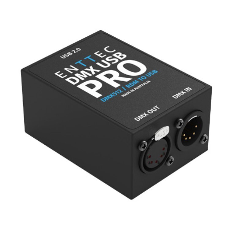 ENTTEC 70304 DMX USB PRO RDM Lighting Controller XLR Interface, Black