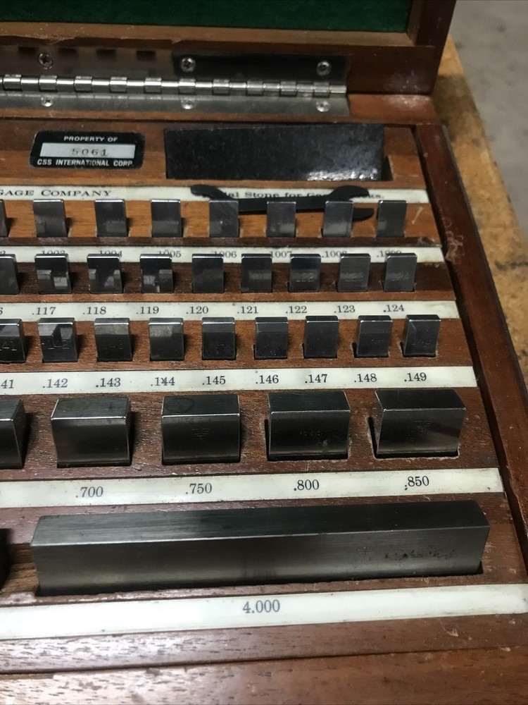 ELLSTROM DEARBORN RECTANGULAR GAGE BLOCK SET -81 Pcs