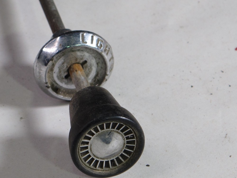 54 Mercury OEM Headlight Switch Knob with Dash Bezel FDC-1661-A